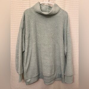Mint colors sherpa crew neck